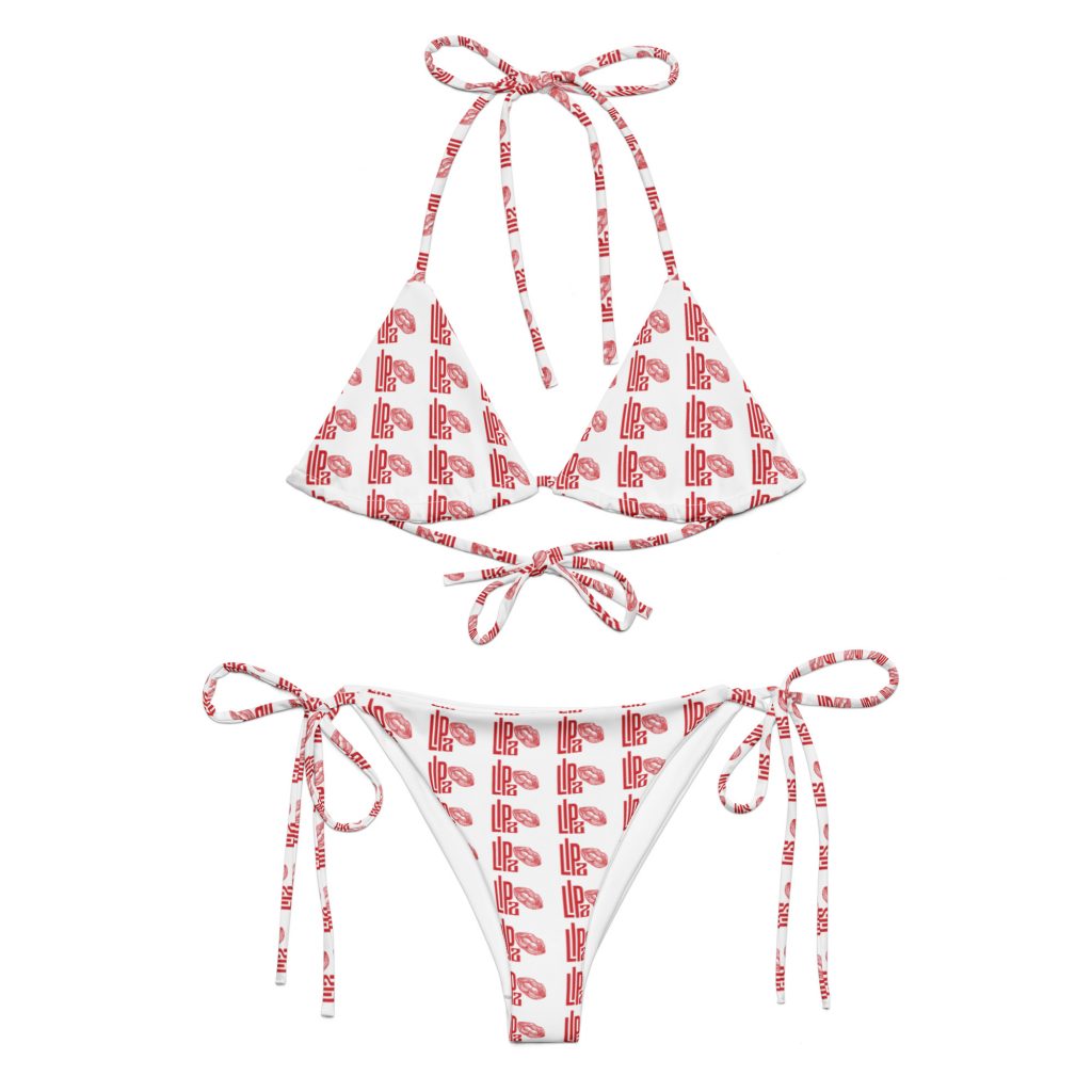 All-over print recycled string bikini