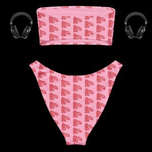 DJ LIPZ Recycled bandeau bikini