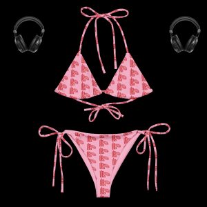 DJ Lipz All-over print recycled string bikini