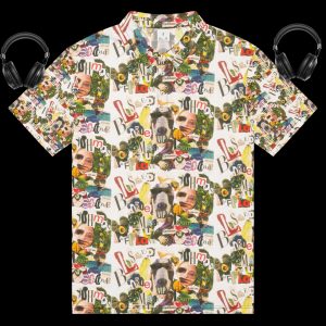 Lipz Fly Design "Blessed" Collage Men’s slim fit polo